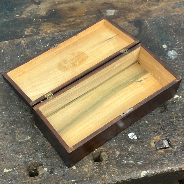 Brown Antique Kronprinz Wilhelm Hand Carved Wooden German Trench Art Box For Sale - Image 8 of 12