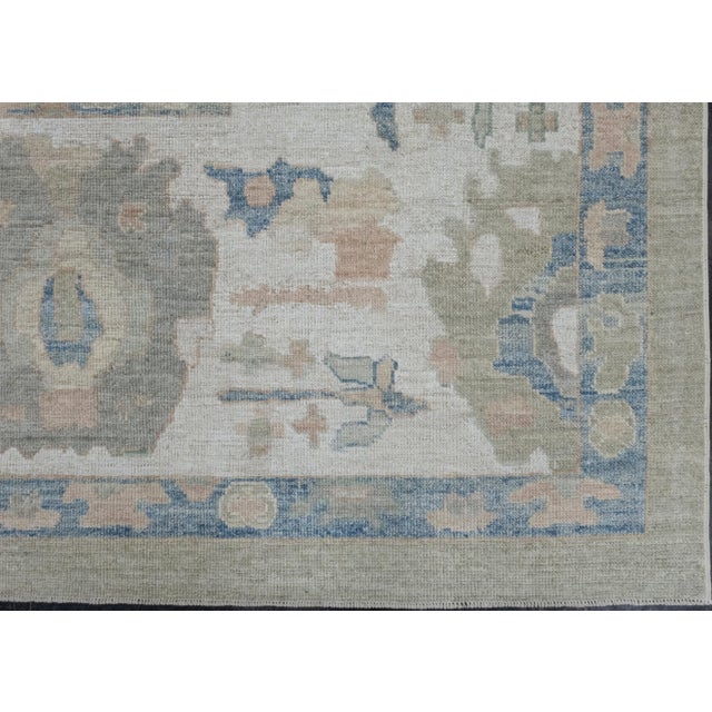Turkish Oushak Rug 12'10" x 18'11" For Sale - Image 4 of 8
