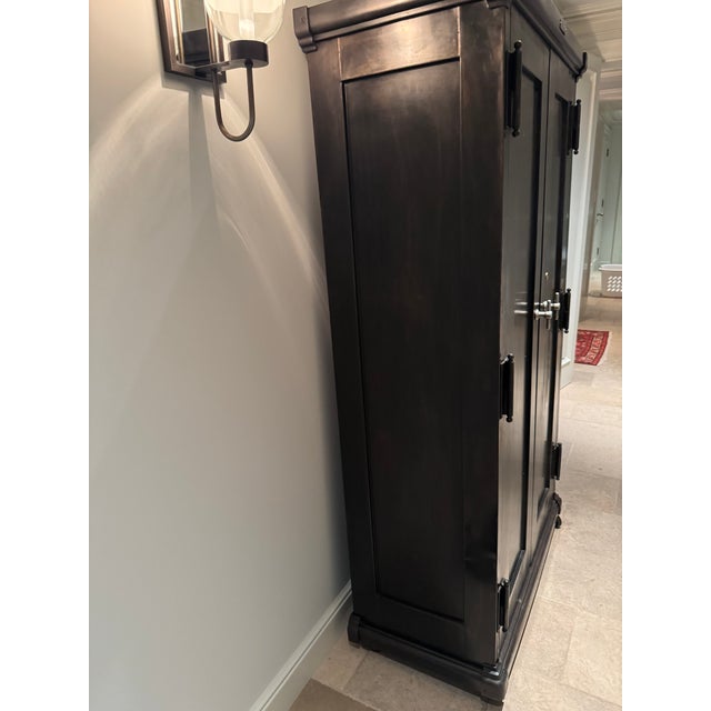 Late 20th Century Vintage Gunmetal Steel Safe Cabinet For Sale - Image 5 of 12