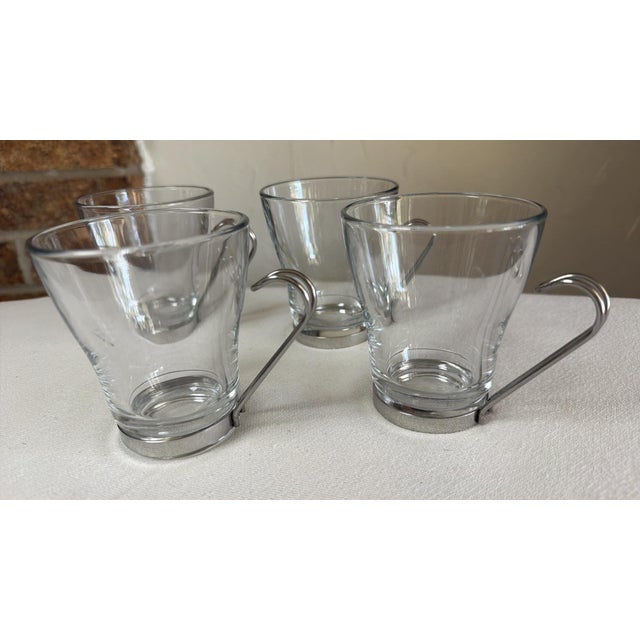 Bormioli Rocco Coffee Cups Set of 4 Italian Oslo Bistro Glass Stylish Minimalist For Sale - Image 6 of 7