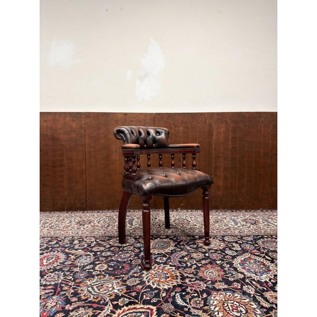 English Chesterfield Chairs, Set of 6 For Sale - Image 13 of 18