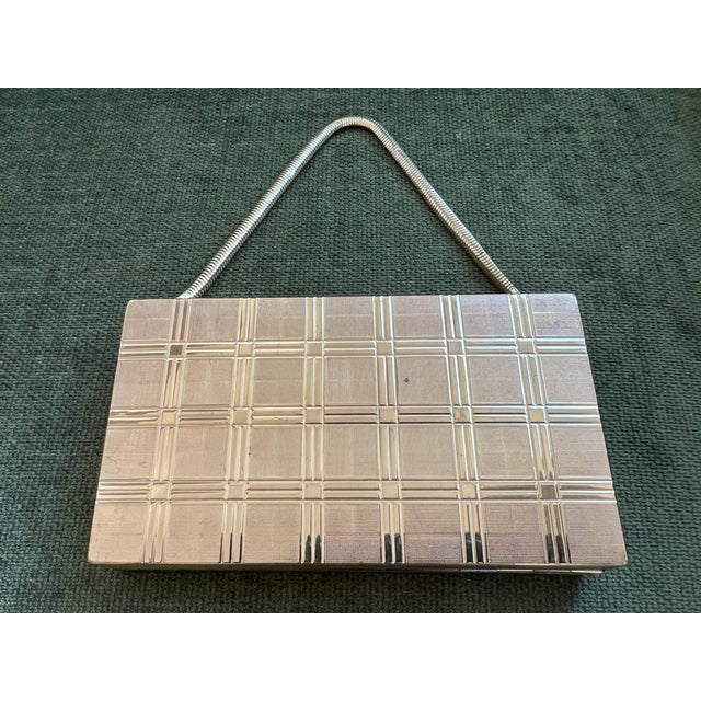 1950s Mid-Century Evans Wristlet Compact Vanity Kit and Cigarette Case For Sale - Image 17 of 18