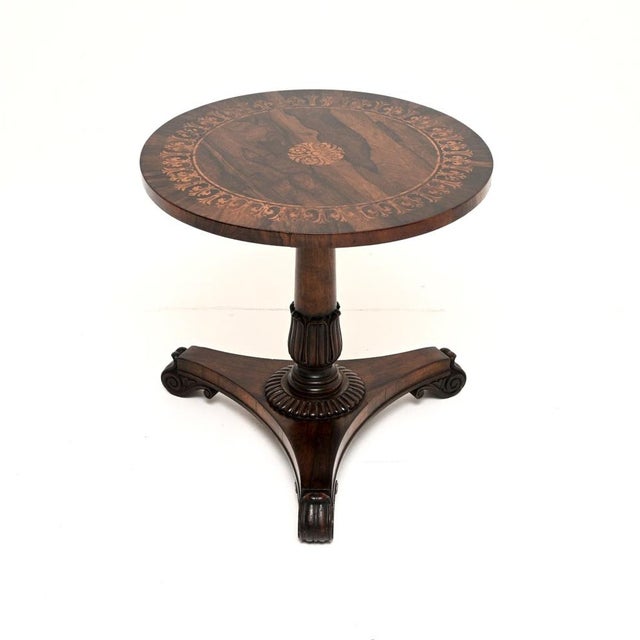 An absolutely beautiful antique Victorian inlaid occasional side table. This was made in England, it dates from around the...