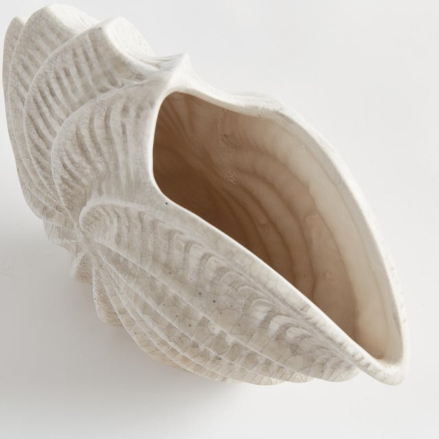 Boho Chic Nautilus Shell Vase For Sale - Image 3 of 5