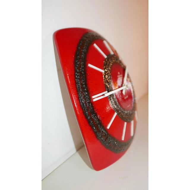 German Ceramic Clock from Junghans, 1970s For Sale - Image 4 of 10