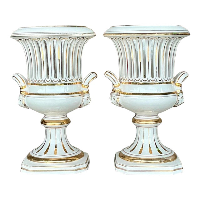 Vintage Italian Impero Crater Vases - a Pair For Sale