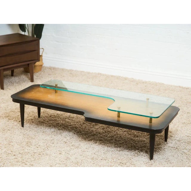 Mid 20th Century Italian Mid Century 2 Tier Coffee Table For Sale - Image 5 of 9