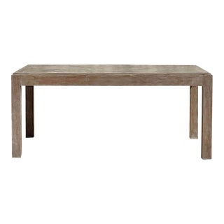 Vintage Boho Patinated Lattice Parsons Coffee Table For Sale