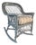1920s Bar Harbor Robin Egg Blue Wicker Rocker For Sale