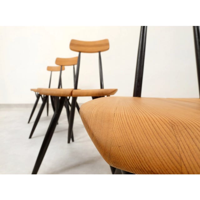 Pirkka Dining Table and Chairs by Ilmari Tapiovaara for Laakan Puu, Finland, 1970s, Set of 5 For Sale - Image 14 of 18