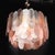 Modernist Round 3-Tier Hand-Blown Murano Glass Chandelier W/ Oval Reeded Shades For Sale - Image 15 of 18