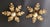 Large, gold-plated, hand-forged Florentine flower-shaped ceiling/wall light with gold leaf design An extraordinary flush...