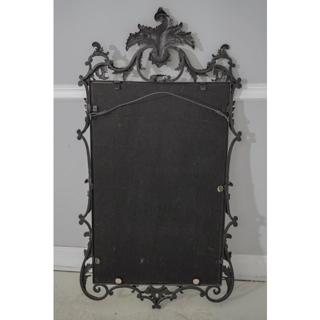 Iron & Brass Decorative Wall Mirror For Sale - Image 10 of 11