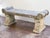 Mid 20th Century Large English Garden Stone Bench Seat in the Classical Style For Sale - Image 5 of 17