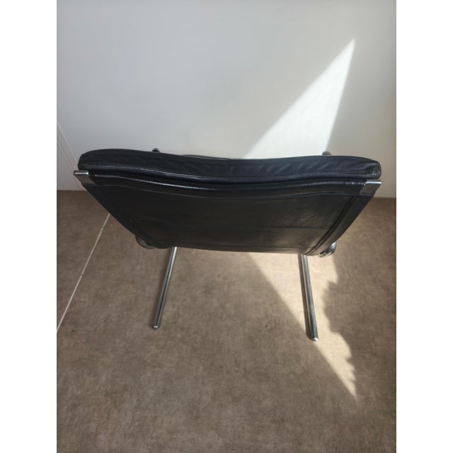Leather Lounge Chair by Jorgen Kastholm for Kusch & Co., 1970s For Sale - Image 4 of 6
