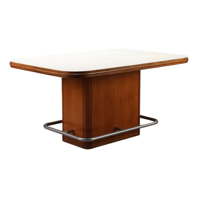 Vintage Beech and Formica Table, 1970s For Sale