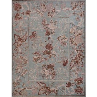 Handwoven Botanical Area Rug 9'5"×12'2" For Sale