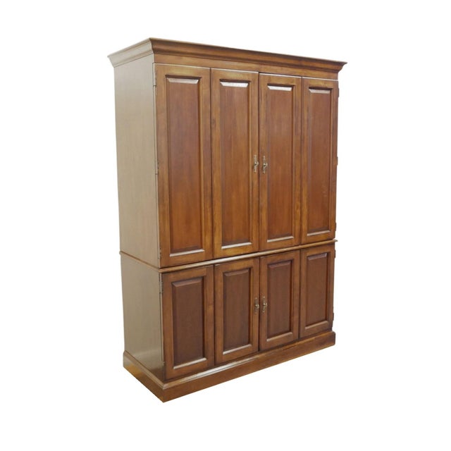 Traditional Lexington Furniture Palmer Home Collection Solid Cherry Traditional 58" Computer Desk Cabinet 740-784 For Sale - Image 3 of 16