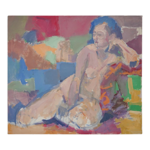 Vintage Modernist Abstract Nude Painting
