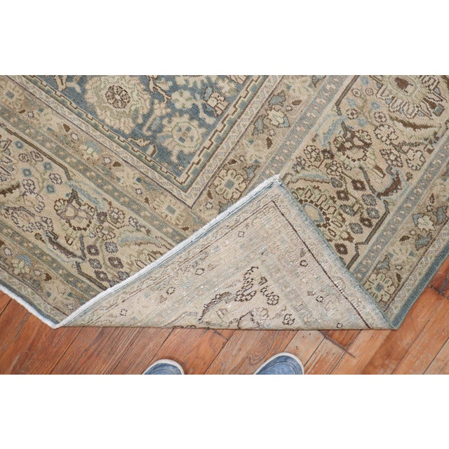 Early 20th Century Zabihi Collection Blue Green Persian Malayer Rug - 10'4" x 13'7" For Sale In New York - Image 6 of 8