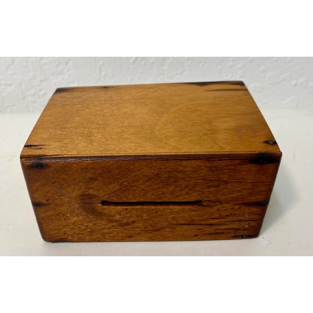Antique Wooden Bank /Money Box From England For Sale - Image 10 of 10