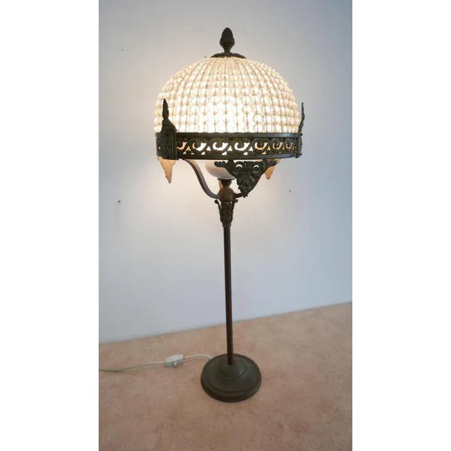 Iron Table Lamp with Crystal Top, Germany, 1930s, in Very Good conditions. Designed 1920 to 1949 European Plug (up to...