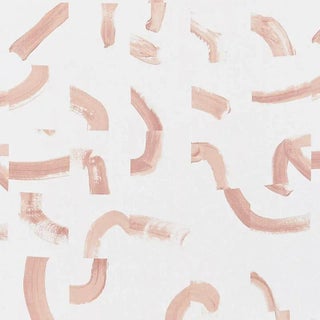 Schumacher X Caroline Z Hurley Sepiessa Fabric in Coral For Sale