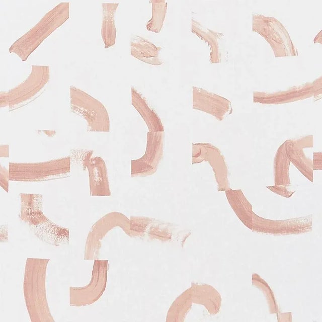 Schumacher X Caroline Z Hurley Sepiessa Fabric in Coral For Sale