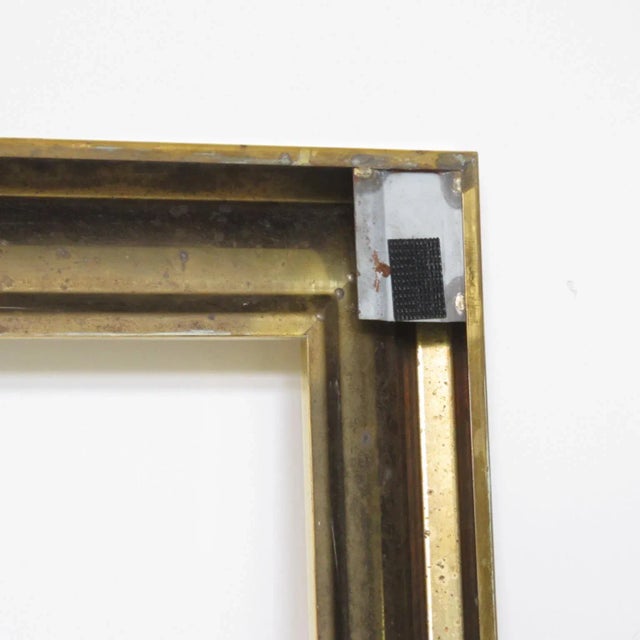 1940s Modernist Brass Metal Frame for Painting, Drawing or Mirror Project For Sale - Image 5 of 8