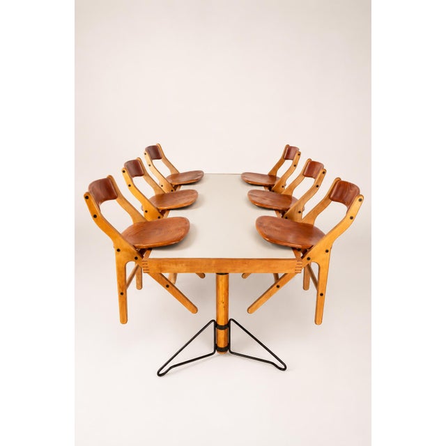 Dining Room Game by Marc Helds for Ibm, Bessière, France, 1983, Set of 7 For Sale - Image 12 of 12