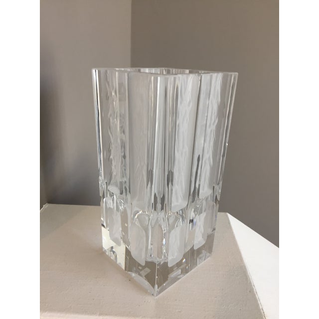 Vintage Hoya Winter Windows Crystal Etched Vase Chairish