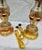 Gold Bohemian Glass Lamps Circa 1900- A Pair of 2 For Sale - Image 8 of 12