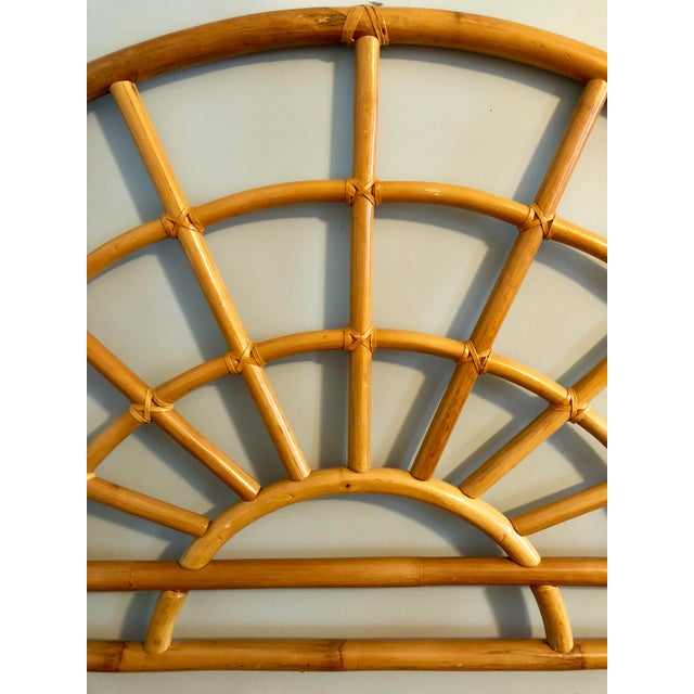 Bamboo Rattan Arched Queen Size Headboard Chairish