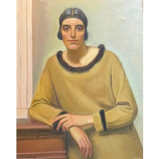 Armand Cacheux, Portrait of Miss Cacheux, Oil on Canvas For Sale