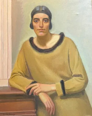 Armand Cacheux, Portrait of Miss Cacheux, Oil on Canvas