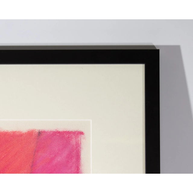 Pink 2000 Abstract Chalk Pastel Drawing by Walter Stomps For Sale - Image 8 of 8