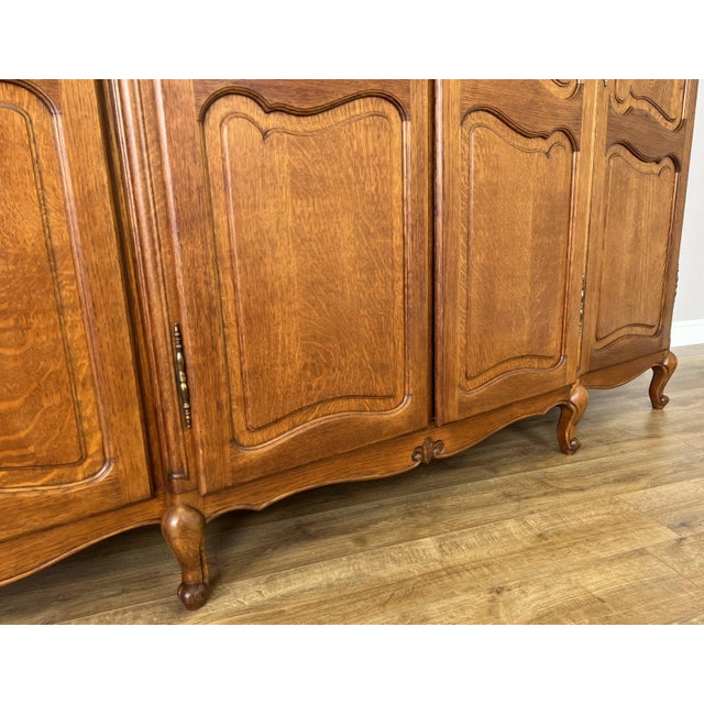 Vintage French Louis XVI Style Wardrobe in Oak For Sale - Image 9 of 12