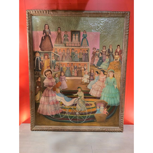 Antique Signed Painting Magnificent Dolls Palace For Sale - Image 13 of 14
