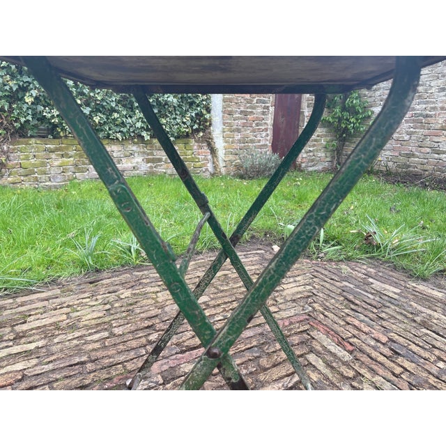 Small French Bistro Folding Table, 1920s For Sale - Image 11 of 17