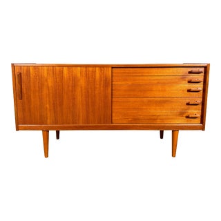 Vintage Danish Mid Century Modern Teak Credenza by Yngve Ekström For Sale