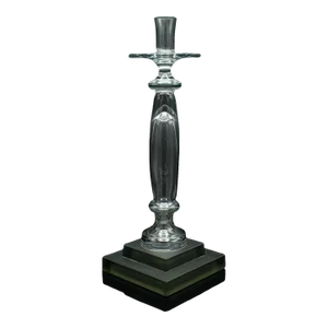 1990s Modern Vintage Centrepiece Candlestick, Italian Glass, Candle Nozzle, Late 20th Century