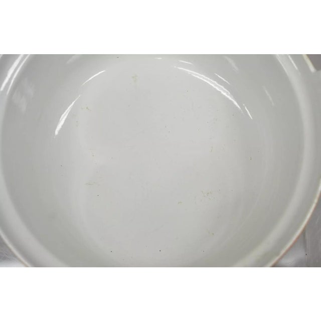 Metal Vintage Descoware Mid Century Modern Cast Iron Orange Enamel Lidded Dutch Oven For Sale - Image 7 of 11