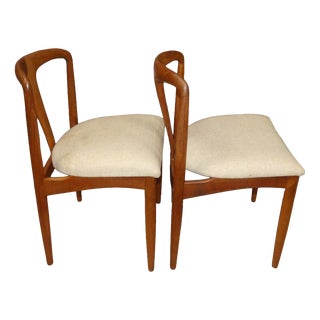Danish Teak Off-White Juliane Dining Chair by Johannes Andersen for Uldum Møbelfabrik, 1970s For Sale