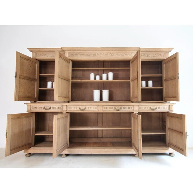 Large Late 19th Century Bleached Oak Cabinet For Sale - Image 6 of 18