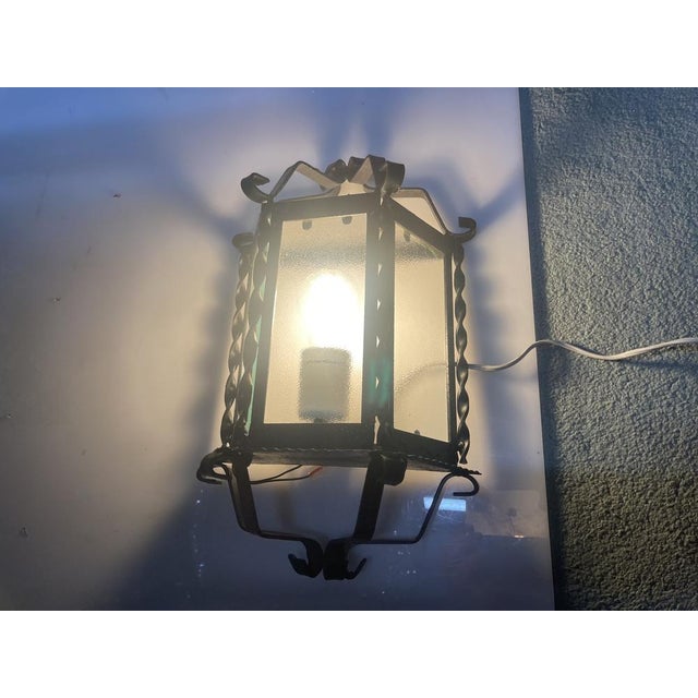 Vintage Italian Wrought Iron Wall Lights, 1960s, Set of 8 For Sale - Image 10 of 11
