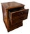 Traditional Mid 20th Century Empire Style Mahogany and Burl Wood File Cabinet W Tooled Leather Top For Sale - Image 3 of 5