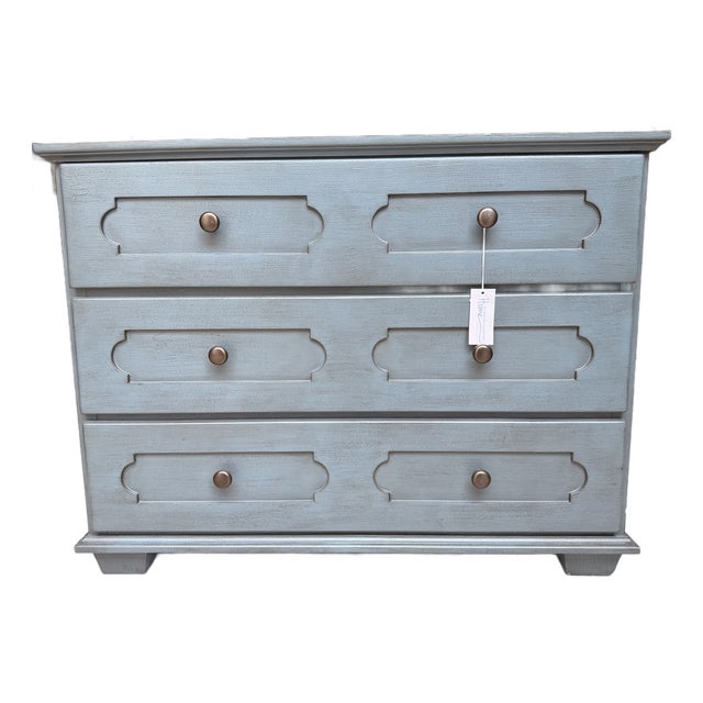 Universal Furniture Denim Wood 3 Drawer Chest(s) For Sale
