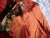 French 1970 Pair of Floral Rust Linen Curtains For Sale - Image 11 of 13