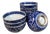 Vintage Blue and White Phoenix Wan Bowls, 1950s, Set of 9 For Sale