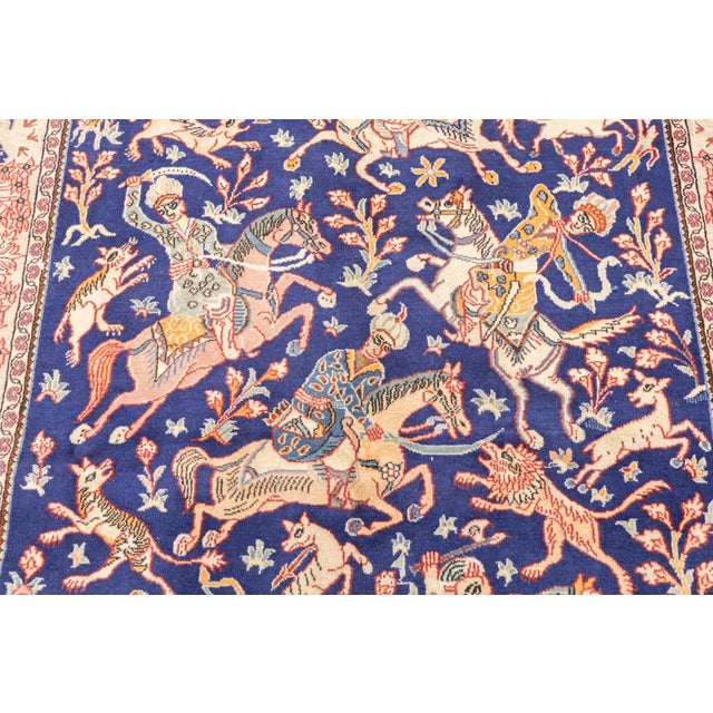 Vintage Hand-Knotted Persian Isfahan Rug 4'5" X 6'7" For Sale - Image 16 of 18